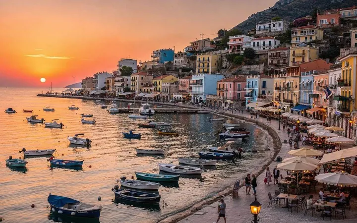 Sarandë along the Albanian Riviera